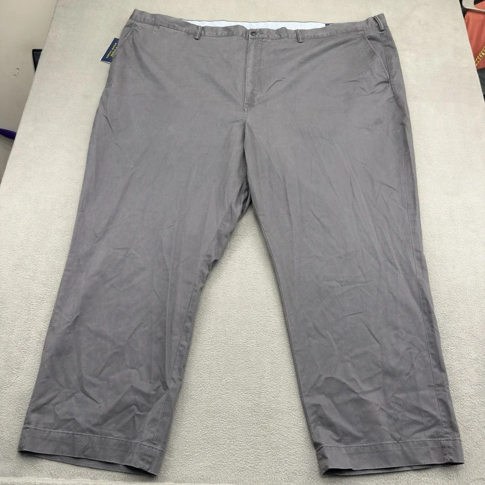 Polo Ralph Lauren Classic Fit Chino Pants 56B 56x30 Gray Stretch Cotton Twill